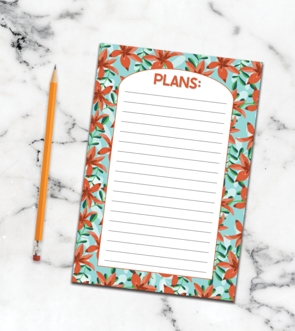 Hibiscus flower notepad