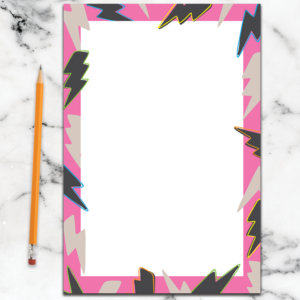 Pink Lightening Notepad