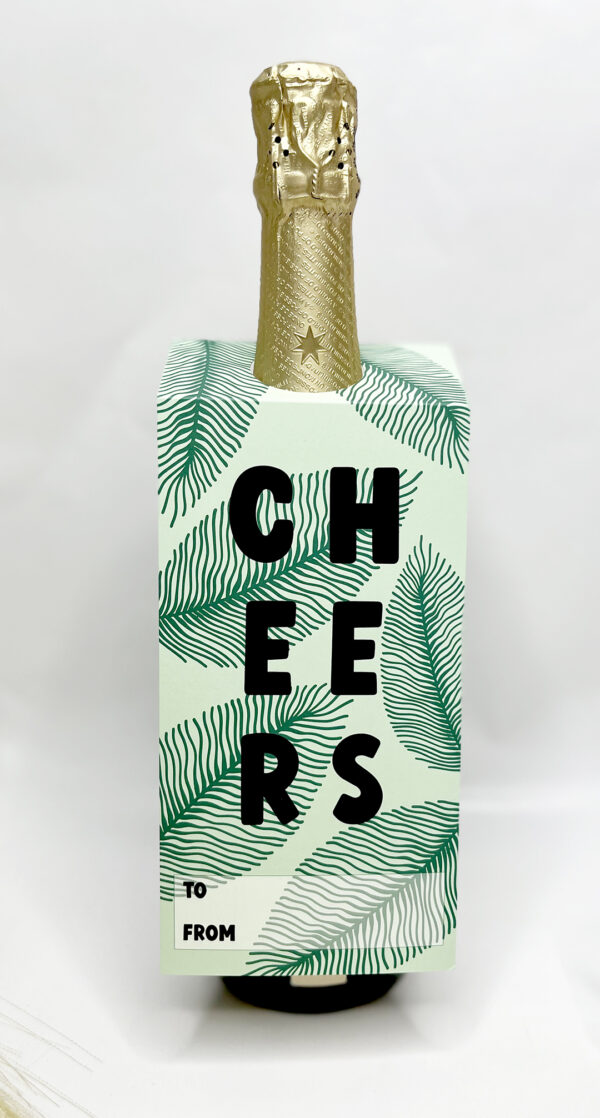 Cheers Wine Bottle Gift Tag