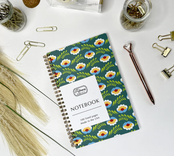 Dancing Floral spiral notebook