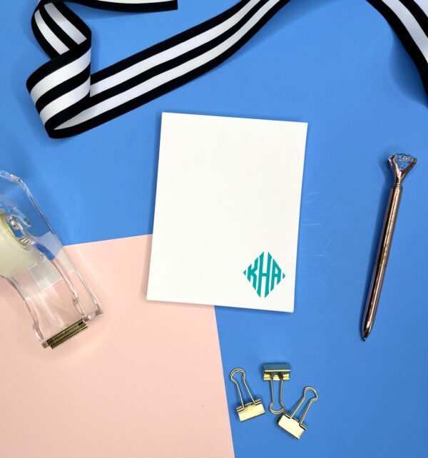 Diamond Monogram Notepad