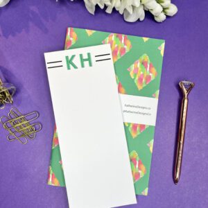 Modern Initial - Customizable skinny notepad