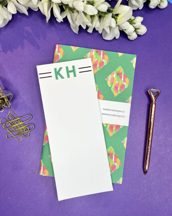 Modern Initial - Customizable skinny notepad