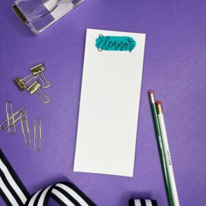 Swash Name - Customizable skinny notepad