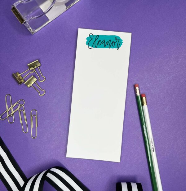 Swash Name - Customizable skinny notepad