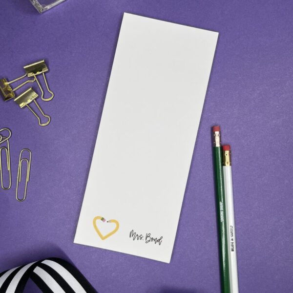 Custom Teacher notepad - Skinny Notepad gift