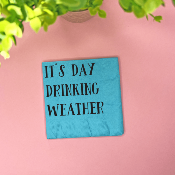 Bermuda Blue Day Drinking Weather Cocktail Napkins