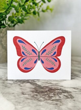 Butterfly Drawing Greeting card