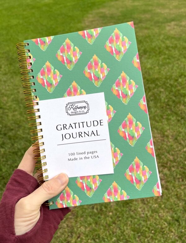 Green Watercolor Gratitude Journal