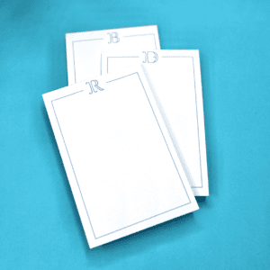 Traditional Blue Single Initial Notepad