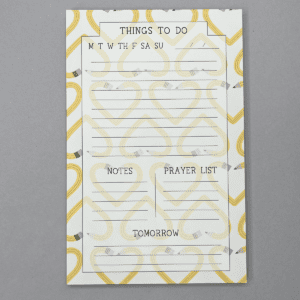 Teacher Pencil Hearts Pattern Things to Do Notepad