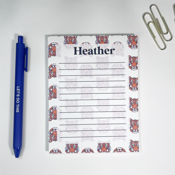 Tiger Face Print Notepad Gift Set