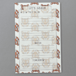 Things to Do Notepad - Tiger Face Pattern