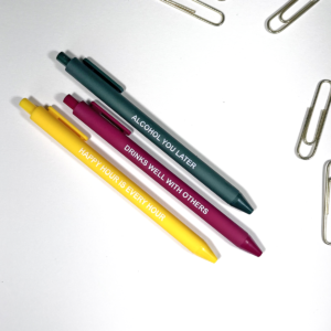 Happy Hour Pen Set with sayings