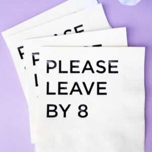 Please leave by 8 cocktail napkins in small stack